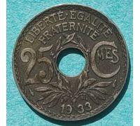 25 сентим 1933 год Франция (сантим)