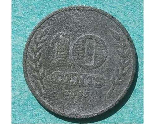 10 центов 1943 года Нидерланды