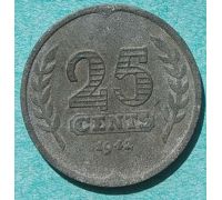 25 центов 1942 года Нидерланды Корабль