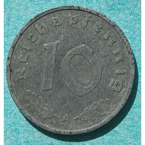 10 рейхспфеннигов 1944 год A Германия Третий Рейх