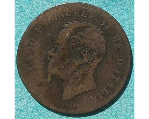 5 чентезимо 1861 год M Италия Виктор Эммануил II