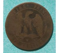 10 сентим 1854 год Франция (сантим) Наполеон III - Лилль