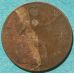 1 пенни 1916 год Великобритания one penny Георг V №2