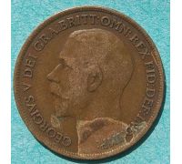 1 пенни 1916 год Великобритания one penny Георг V №2