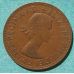 1 пенни 1963 год Великобритания one penny Елизавета II