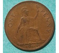 1 пенни 1965 год Великобритания one penny Елизавета II