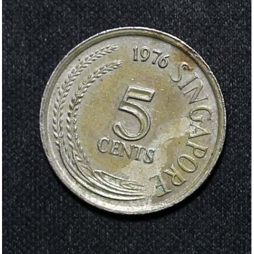 5 центов 1976 год Сингапур