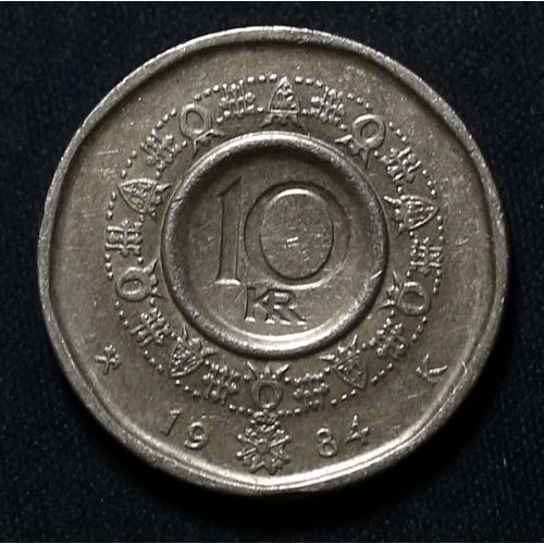10 крон 1984 год Норвегия