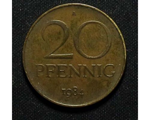 20 пфеннигов 1984 год А Германия ФРГ Состояние F