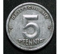 5 пфеннигов 1949 год А Германия ГДР Состояние F