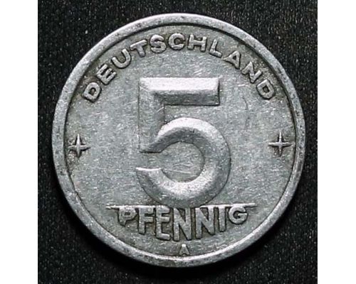5 пфеннигов 1949 год А Германия ГДР Состояние F