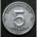 5 пфеннигов 1949 год А Германия ГДР Состояние F