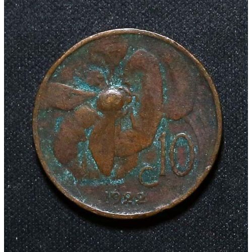 10 чентезимо 1922 Италия