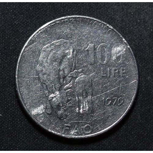 100 лир 1979 год Италия Продовольственная программа - ФАО