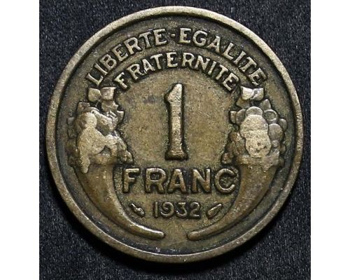 1 франк 1932 год Франция состояние VF