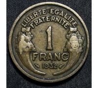 1 франк 1932 год Франция состояние VF