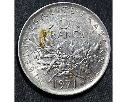 5 франков 1971 год Франция