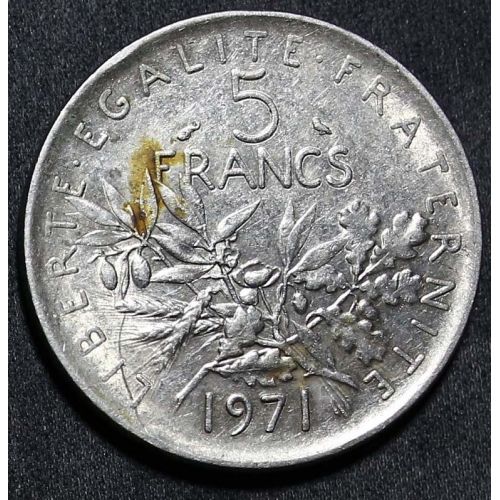 5 франков 1971 года Франция