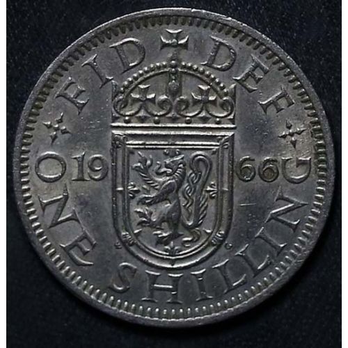 1 шиллинг 1966 год Великобритания Елизавета II Герб Англии
