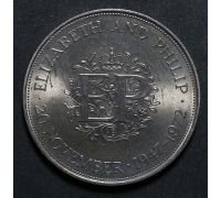 25 пенсов 1972 год Великобритания Королевская серебряная свадьба