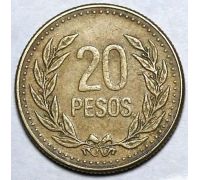 20 песо 1990 год Колумбия
