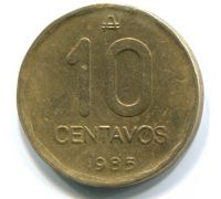 10 сентаво 1985 год Аргентина
