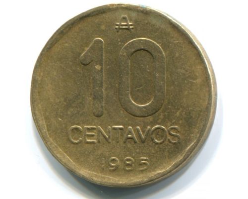 10 сентаво 1985 год Аргентина