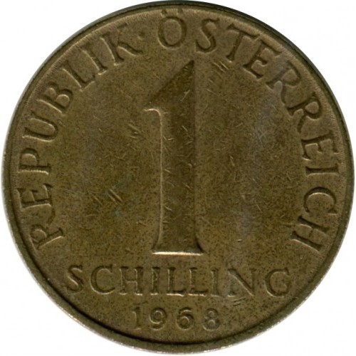 1 шиллинг 1968 год Австрия
