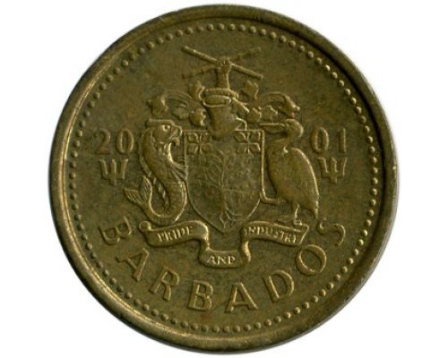5 центов 2001 год Барбадос