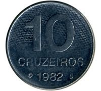 10 крузейро 1982 год Бразилия