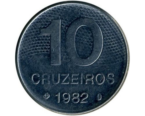 10 крузейро 1982 год Бразилия