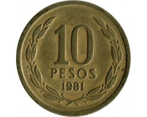 10 песо 1981 года Чили