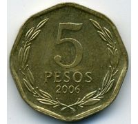 5 песо 2006 год Чили