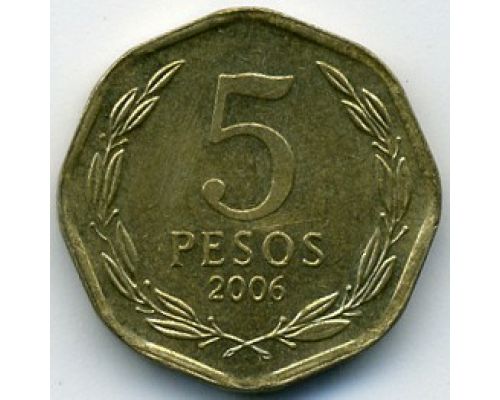 5 песо 2006 год Чили