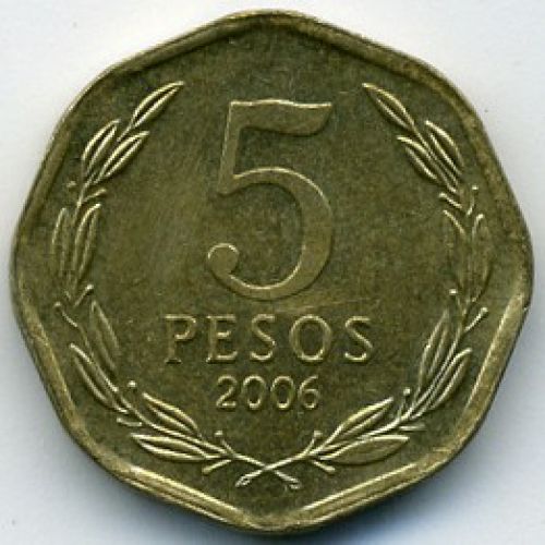 5 песо 2006 год Чили