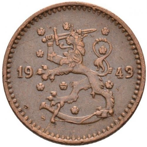 1 марка 1943 год Финляндия