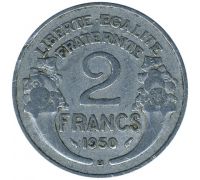 2 франка 1950 B год Франция
