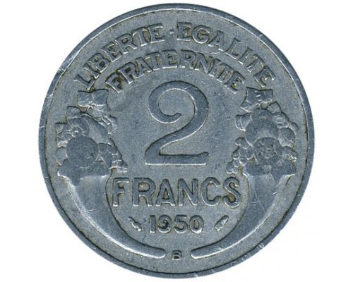 2 франка 1950 B год Франция