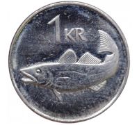 1 крона 2005 год Исландия Треска