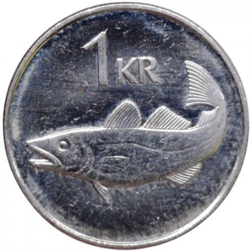 1 крона 2007 год Исландия Треска