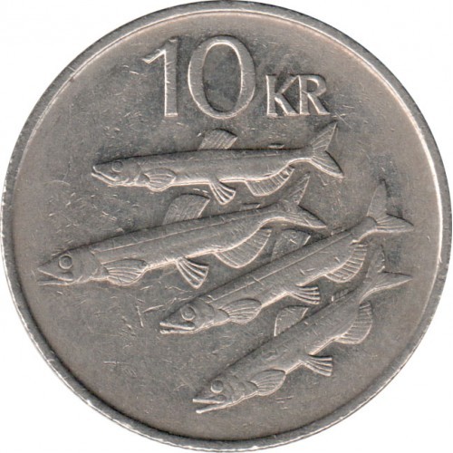 10 крон 1987 год Исландия Мойва