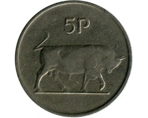 5 пенсов 1982 год Ирландия