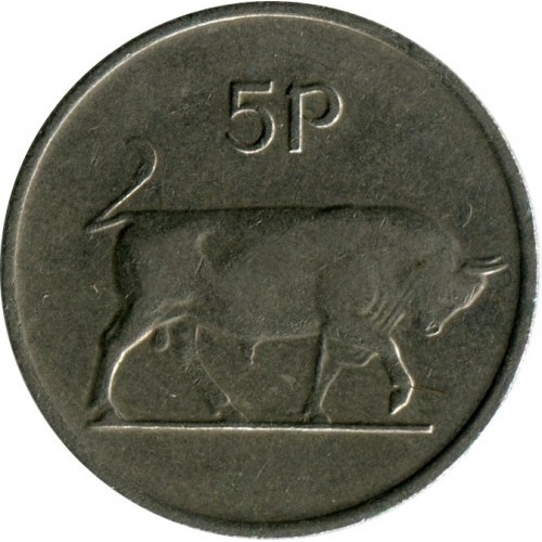 5 пенсов 1982 год Ирландия