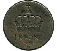 1 крона 1974 год Норвегия