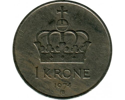 1 крона 1974 год Норвегия