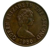 2 пенса 1986 год Великобритания Джерси
