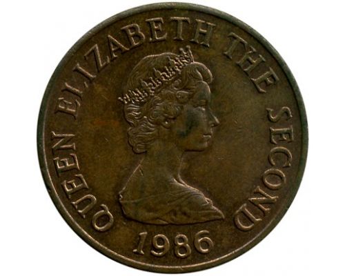2 пенса 1986 год Великобритания Джерси