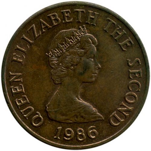 2 пенса 1986 год Великобритания Джерси