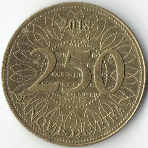 250 ливров 2018 год Ливан