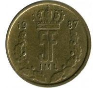 5 франков 1987 год Люксембург